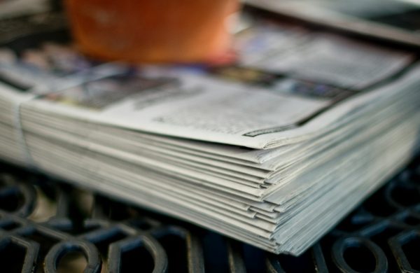 pile of newspapers